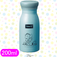 【ブルー】スヌーピーメイト ミルラテステンレスボトル 200ml