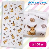 【イーブイ】ポケモン　ガーゼ＆パイルコンパクトバスタオル