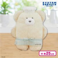 【クリーム】ほっこりモコモカ カフェエプロンぬいぐるみBIG