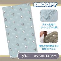 【グレー】スヌーピーめちゃ冷えタオルケット