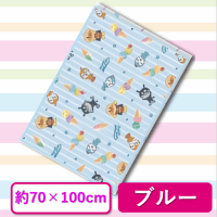 【ブルー】アンパンマン　冷感ひざ掛け