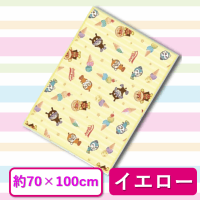 【イエロー】アンパンマン　冷感ひざ掛け