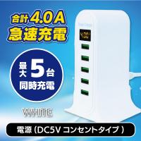 【ホワイト】５ポートスマートチャージャー