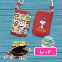 【レッド】スヌーピーフェイバリットスマートキーケース