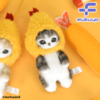 【えびの被り物（ブラウン）】mofusand えびにゃんマスコットぬいぐるみ