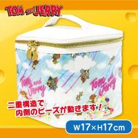 【ホワイト・レインボー】トムとジェリー　ビーズバニティバッグVER.2