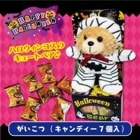 【がいこつ】ハロウィンお菓子付！コスチュームベアー