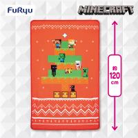 【レッド】マインクラフトSeasons Greetingsデザインブランケット
