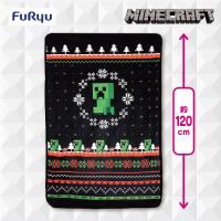 【ブラック】マインクラフトSeasons Greetingsデザインブランケット