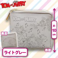 【ライトグレー】トム＆ジェリー スリムウォレット