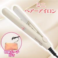 【ホワイト】断熱ポーチ付きナノミニヘアストレートアイロン