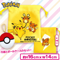 【ピカチュウ＆パモ＆デデンネ】ポケットモンスター 巾着INモンスターボール