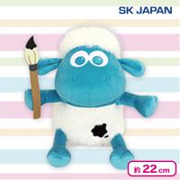 【浅葱色】ひつじのショーンBS和ショーンお習字ぽってりぬいぐるみ