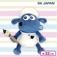 【藍色】ひつじのショーンBS和ショーンお習字ぽってりぬいぐるみ