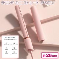 【ピンク】ラウンドミニストレートアイロン