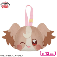 【犬飼こむぎ（ウィンク）】わんだふるぷりきゅあ！ ストラップ付き顔型ぬいぐるみポーチ