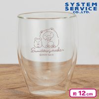 【正面】すみっコぐらし おうちでくまカフェ ダブルウォールグラス