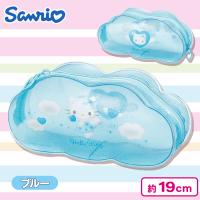【ブルー】キティエンジェル雲型ペンポーチ