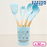 【ブルー】すみっコぐらし ようこそ！たべもの王国 ケース付きキッチンツールセット