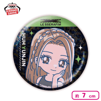【YUNJIN（FEARLESS）】LE SSERAFIM のすたるぽっぷ ホログラム缶バッジ