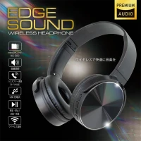 【ブラック】EDGE　SOUND　ワイヤレスヘッドフォン2