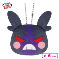 【モルペコ（はらぺこもよう）】ポケットモンスター ボールチェーン付きフェイスぬいぐるみ〜ゲンガー・ミミッキュ・モルペコ（まんぷくもよう）・モルペコ（はらぺこもよう）〜