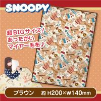 【ブラウン】スヌーピー超BIGマイヤー毛布2024