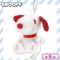 【レッド】スヌーピー推しカラーキラキラ9cmマスコットぬいぐるみ