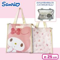 【マイメロディ】サンリオ　保冷スクエアトートバッグ　ビッグフェイス