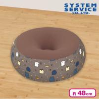 【ブラウン】お文具といっしょ ビーズクッションXL プレミアムDX