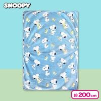 【ブルー】スヌーピーフランネル毛布5
