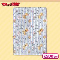 【ブルー】トム＆ジェリー フランネル毛布