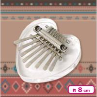 【ハート：クリア】ミニカリンバネックレス