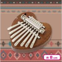 【ハート：ブラウン】ミニカリンバネックレス