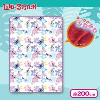 【エンジェルスティッチ柄】リロ＆スティッチ　フランネルボアブランケット