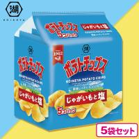 【じゃがいもと塩】湖池屋ポテトチップス　５個パック【賞味期限：2026/04/30】