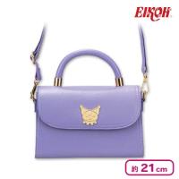 【パープル】クロミ 持ち手付きロングストラップショルダープレートバッグ