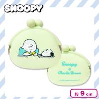 【パステルグリーン】スヌーピーシリコンがまぐち