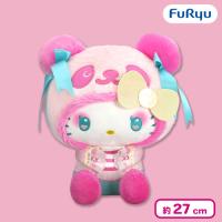 【ピンク】パンダ ハローキティ 中華ロリータBIGぬいぐるみ