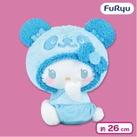 【ブルー】パンダ ハローキティ もこもこベイビーBIGぬいぐるみ