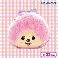 【モンチッチくん（ピンク）】モンチッチ窓付きぬいぐるみ巾着