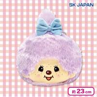 【モンチッチちゃん（パープル）】モンチッチ窓付きぬいぐるみ巾着