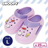 【パープル Ｌサイズ】スヌーピー 極厚EVAサンダル