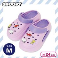 【パープル Ｍサイズ】スヌーピー 極厚EVAサンダル