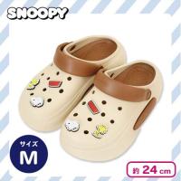 【ベージュ Ｍサイズ】スヌーピー 極厚EVAサンダル