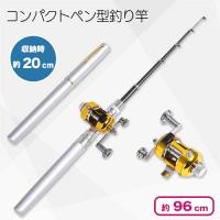 【シルバー】コンパクトペン型釣り竿