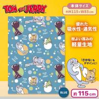 【ブルー】トムとジェリー　おやすみタオルケットVer.3
