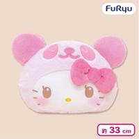 【淡ピンク】パンダ ハローキティ まるっこヘッドBIGぬいぐるみ