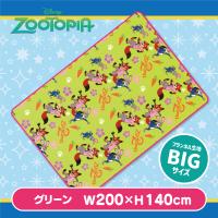 【グリーン】ズートピア2 フランネルボアブランケット