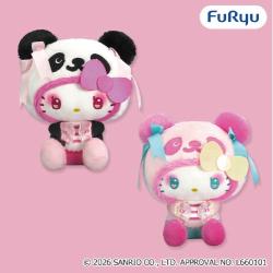 パンダ ハローキティ 中華ロリータBIGぬいぐるみ